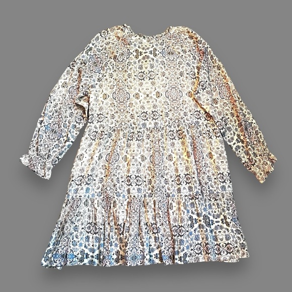 Roller Rabbit Odila Janni Dress Tiered Baby Doll Mini Pink Boho Print    Medium - Picture 9 of 11